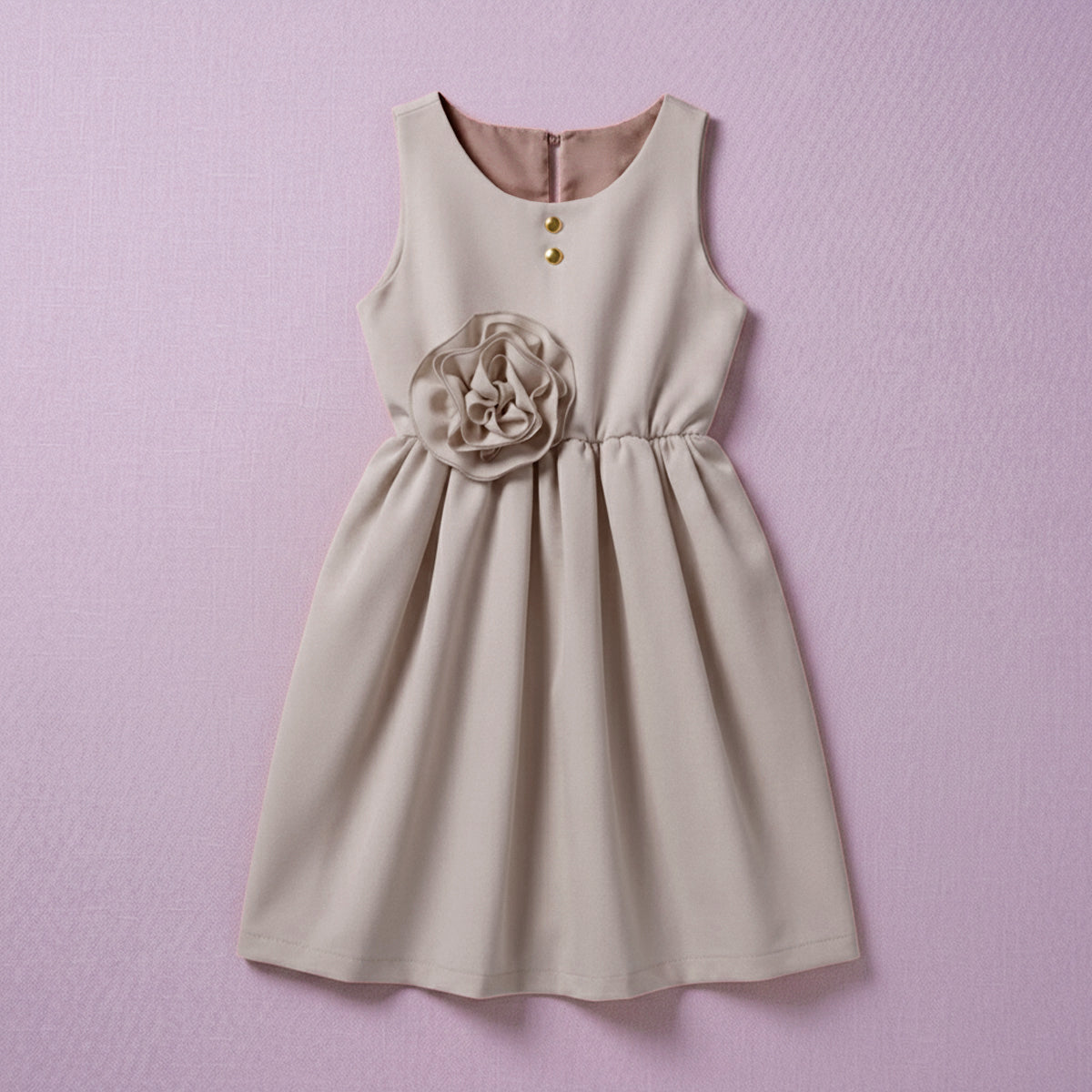 Vestido con moño y botones • BARBIE 13 • tallas ch-m-gr • VENI0181