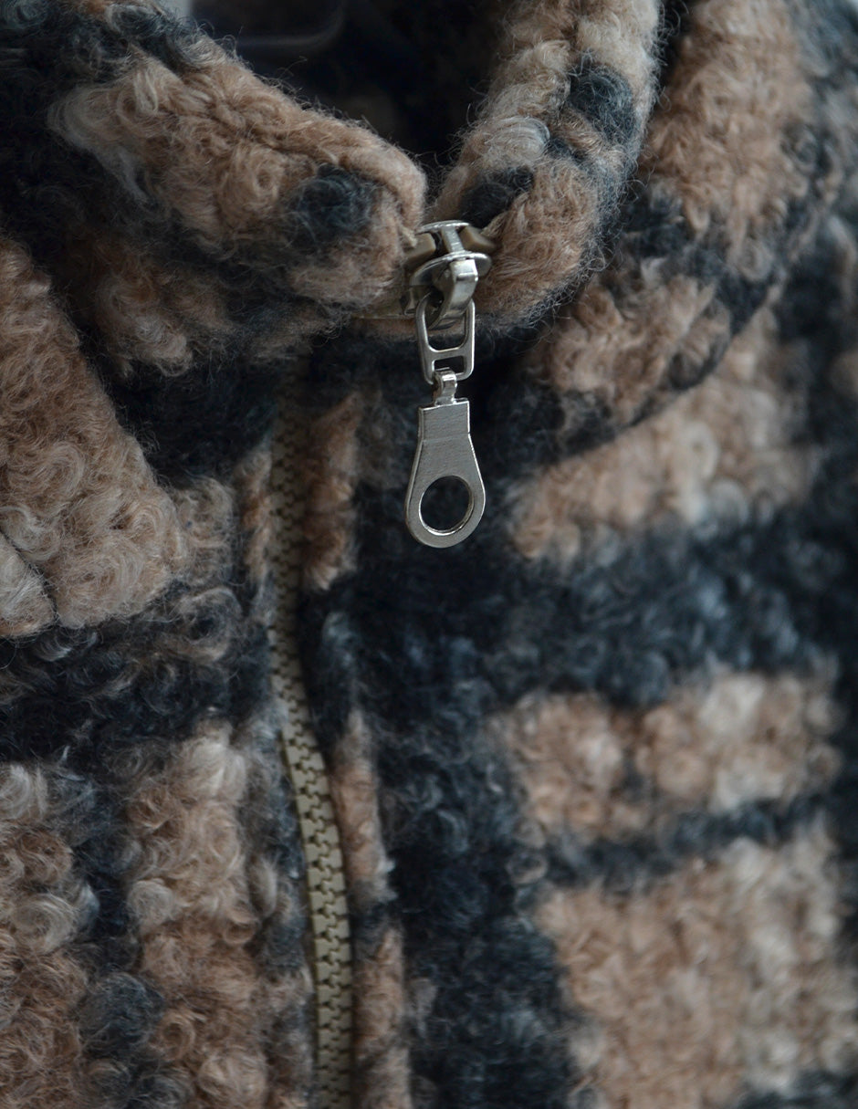 Chamarra cazadora larga de cuadros para niño HERI CHMNN0001