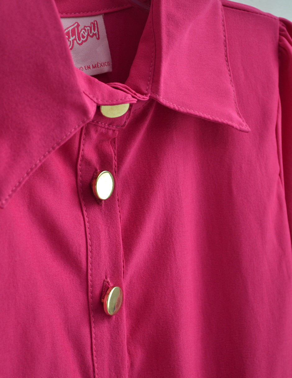 Vestido tableado con cinturón niña FLORY VENI0117 [tallas ch-m-g-xg]