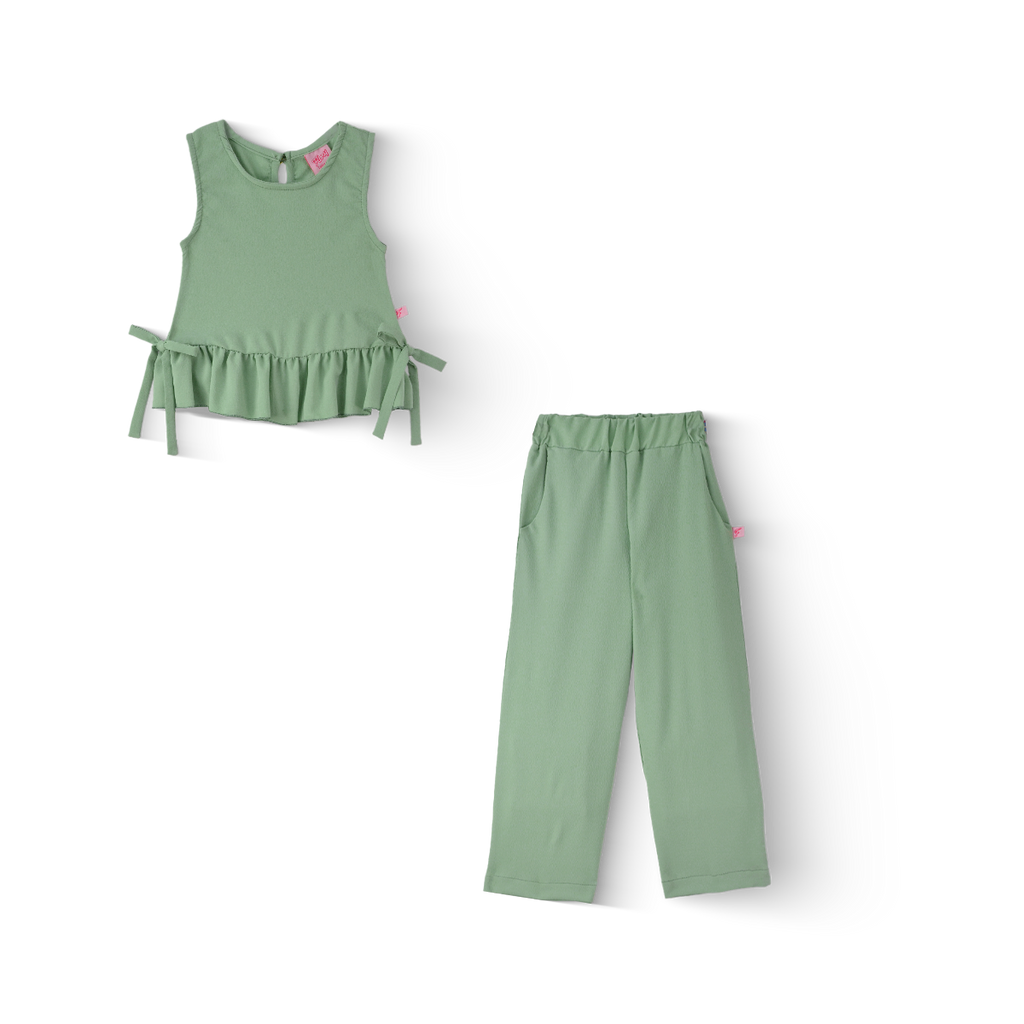 Conjunto de blusa con moños y pantalón Nila FLORY CONI0033 [tallas ch-m-g]