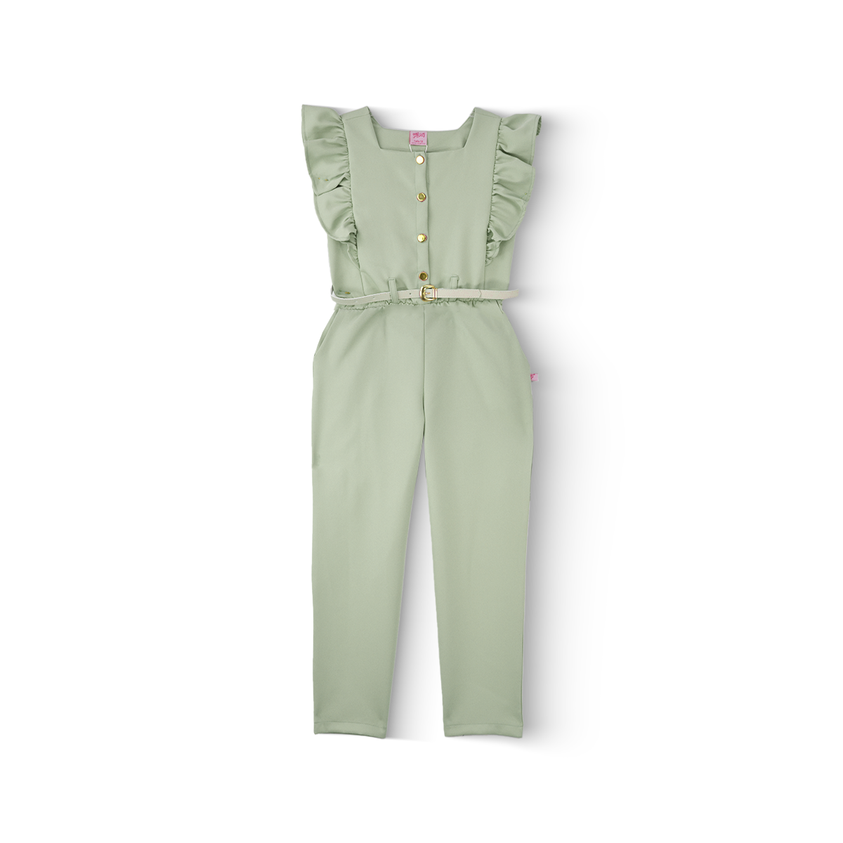 Mono con cinturón y botones niña | JSNI0002 | tallas ch-m-gr