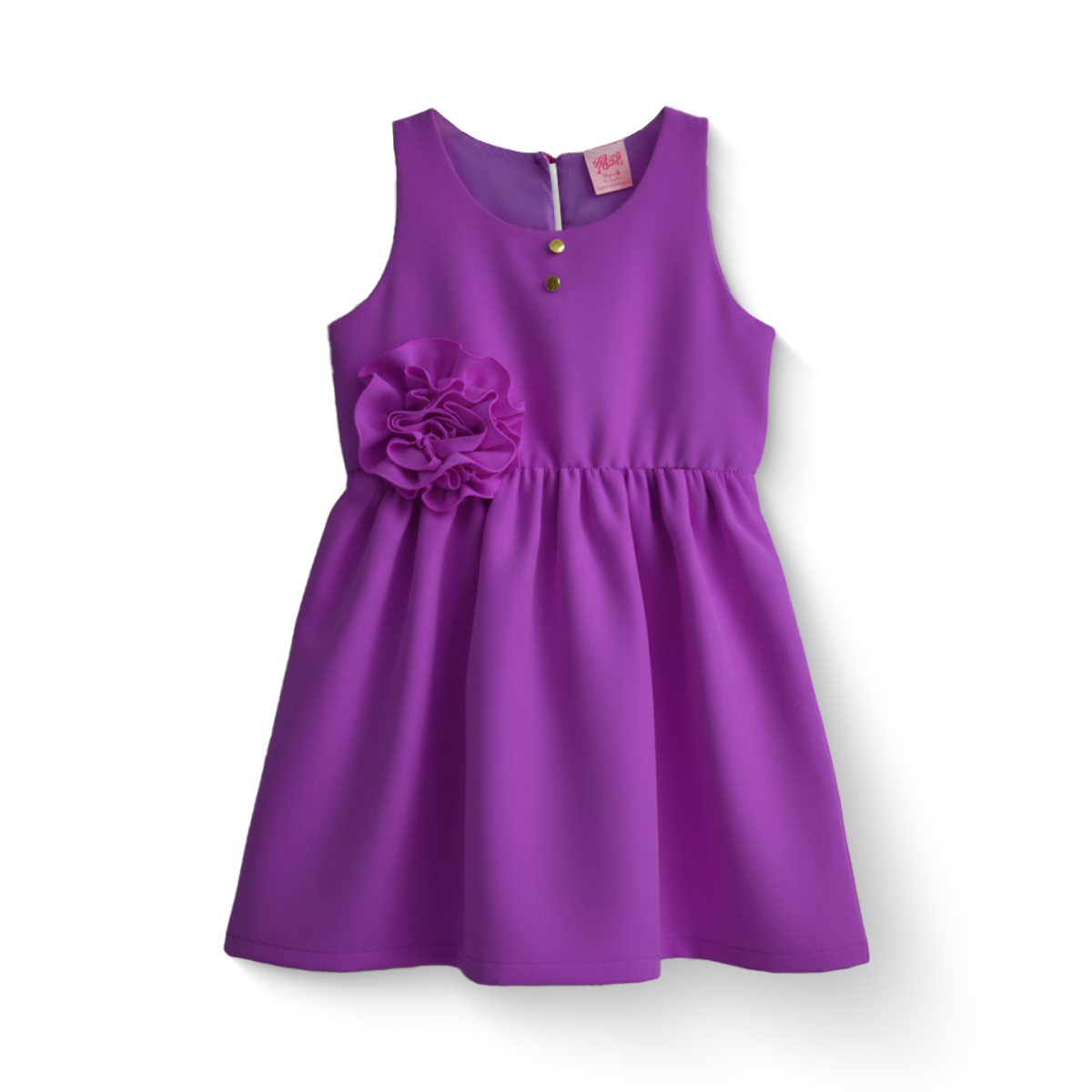 Vestido con moño y botones para bebé Flory VEBB0123