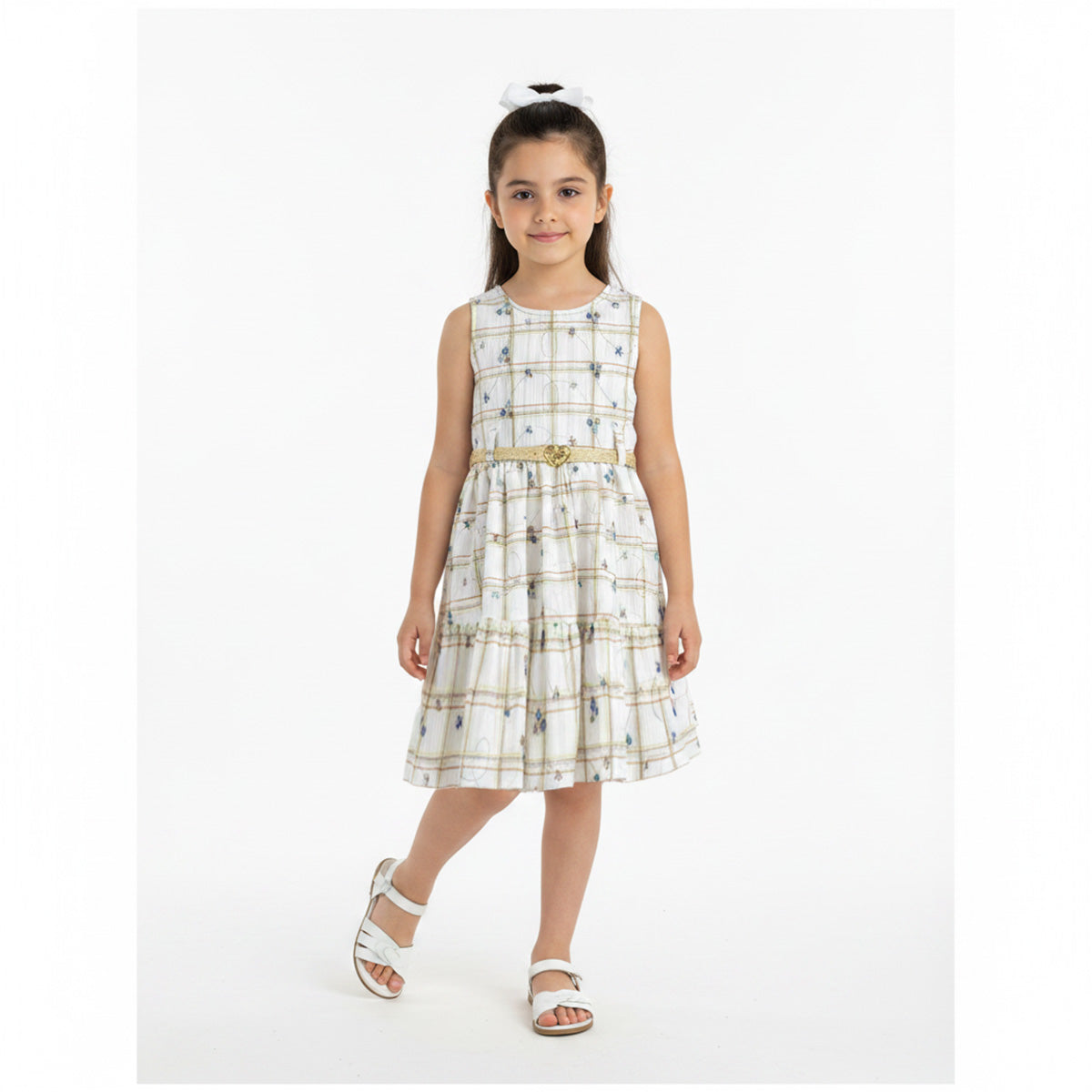 Vestido sin mangas con cinturón | VENI0215A | tallas ch-m-gr