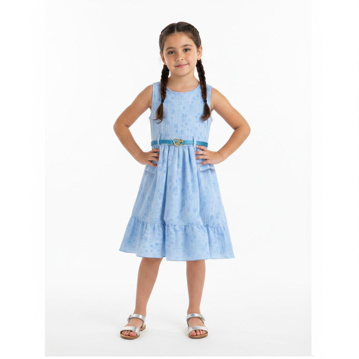 Vestido sin mangas con cinturón | VENI0215C | tallas ch-m-gr