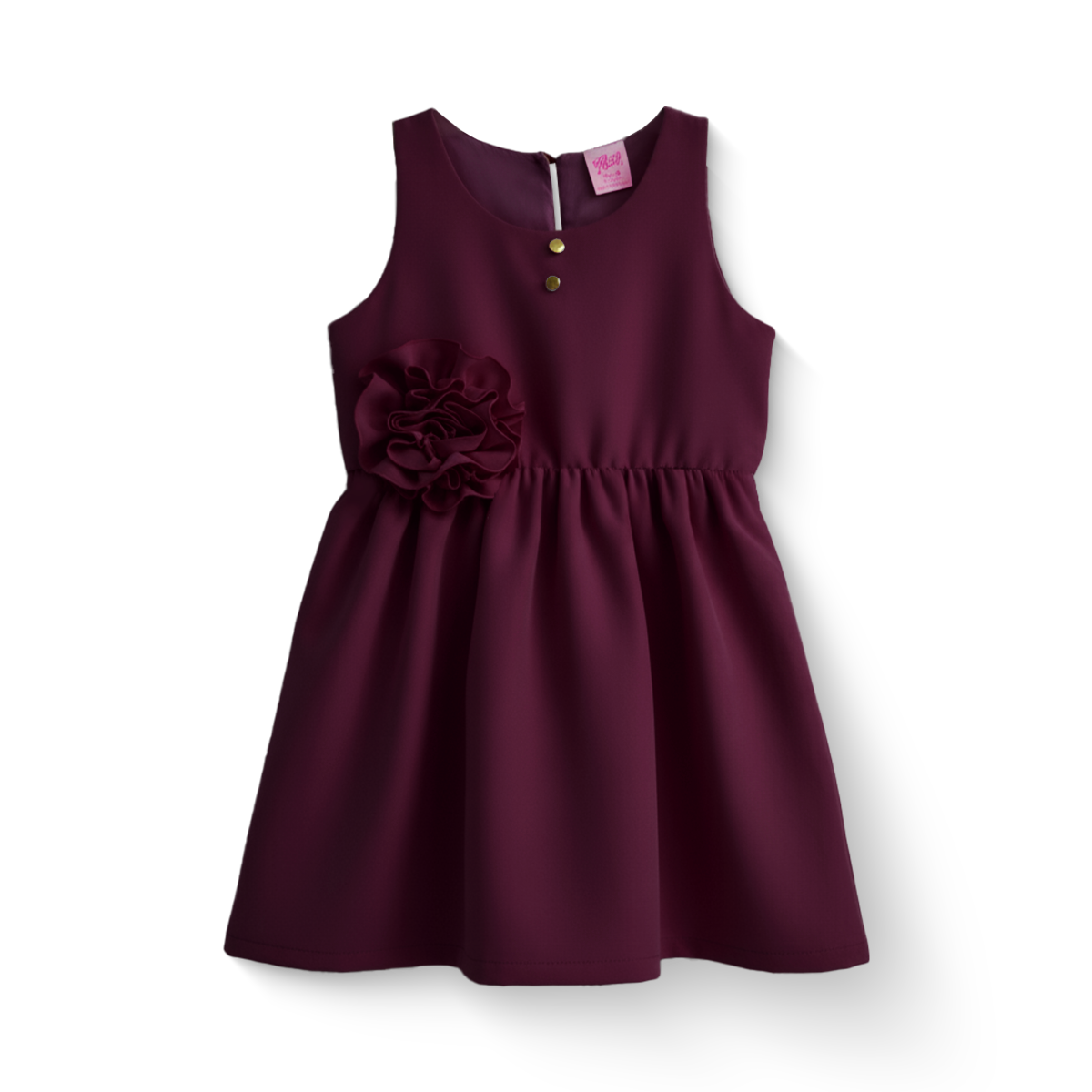 Vestido con moño y botones para bebé Flory VEBB0123