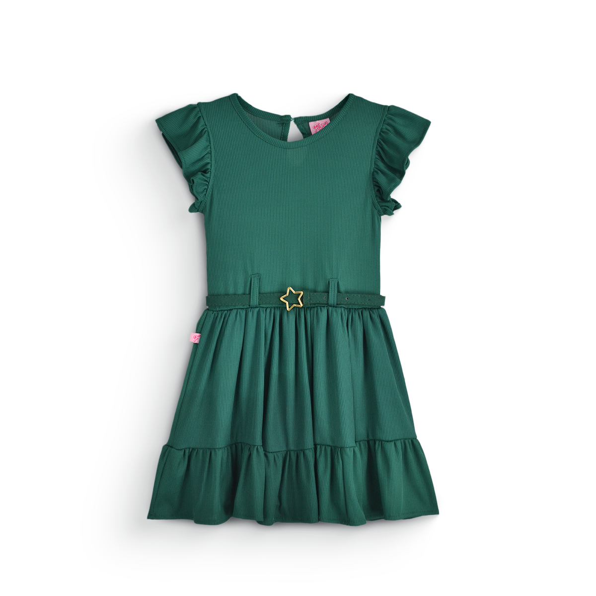 Vestido con cinturón y olanes • tallas ch-m-g • Natali 5