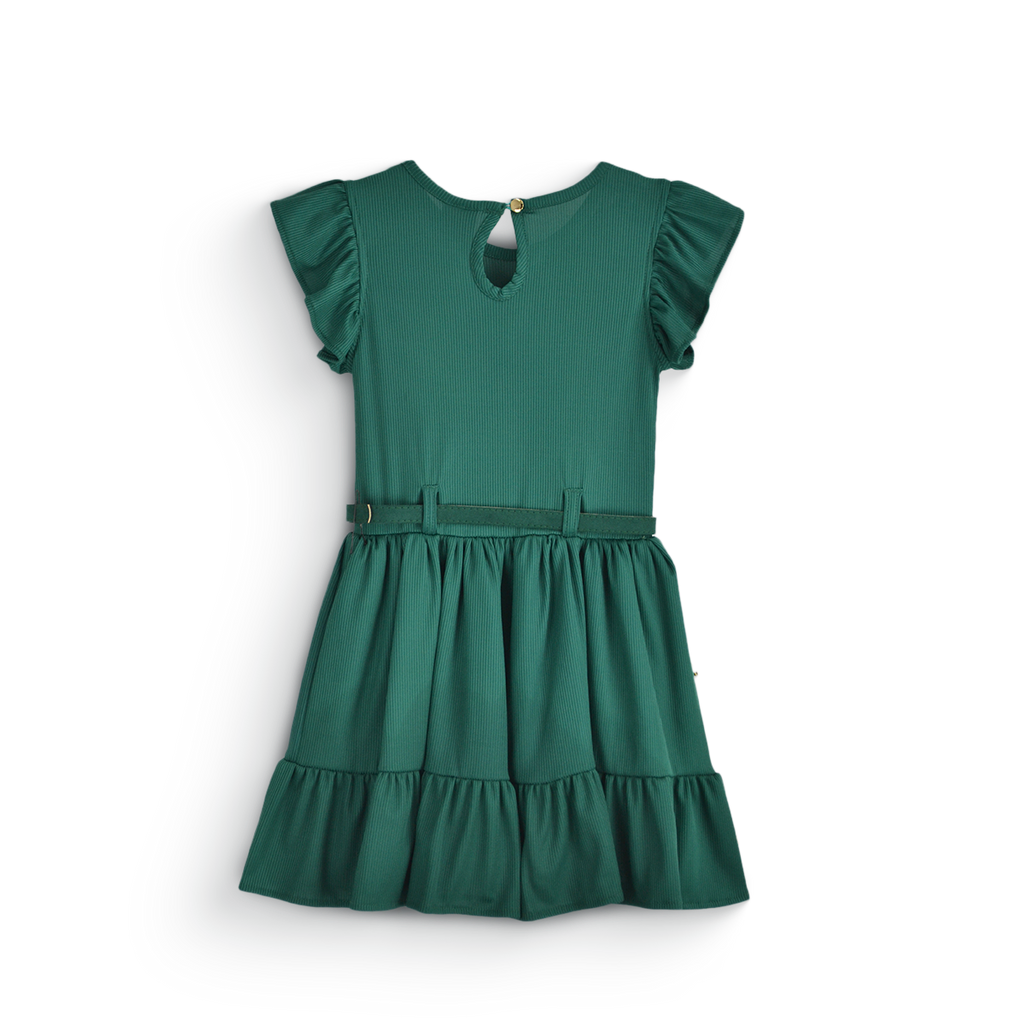 Vestido con cinturón y olanes • tallas ch-m-g • Natali 5