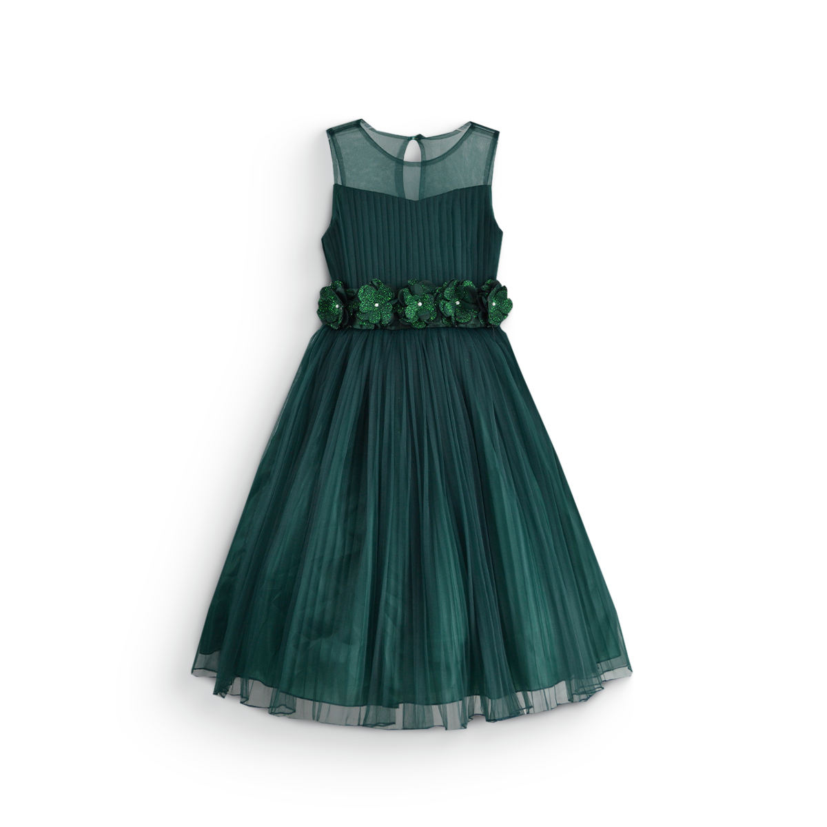 Vestido de Gala con tul y cinta con flores • 4 a 12 años • Valeria 6