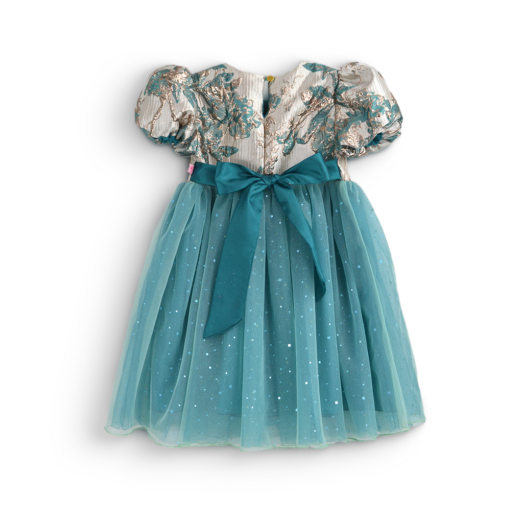 Vestido de jacquard floreado • ROSELIA 1 • tallas 1-2-3 • VEBB0139