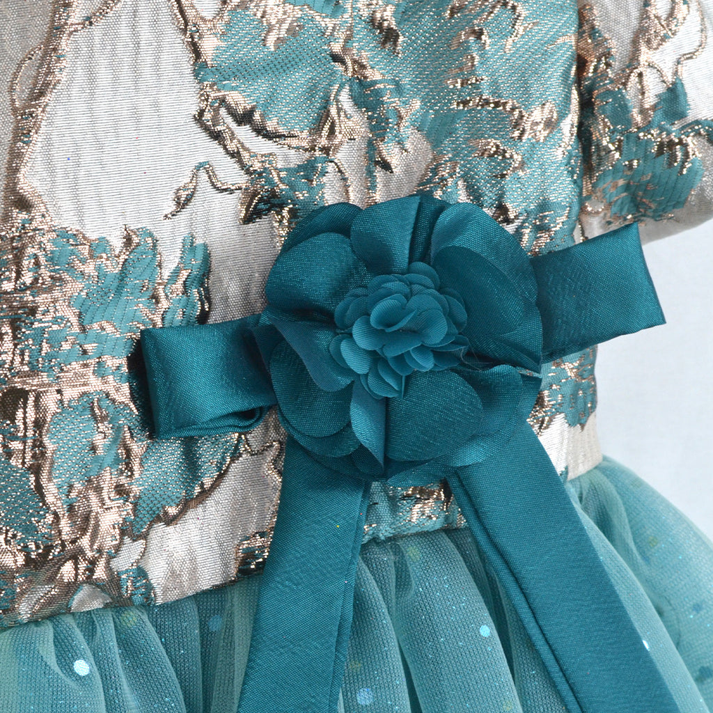 Vestido de jacquard floreado • ROSELIA 1 • tallas 1-2-3 • VEBB0139