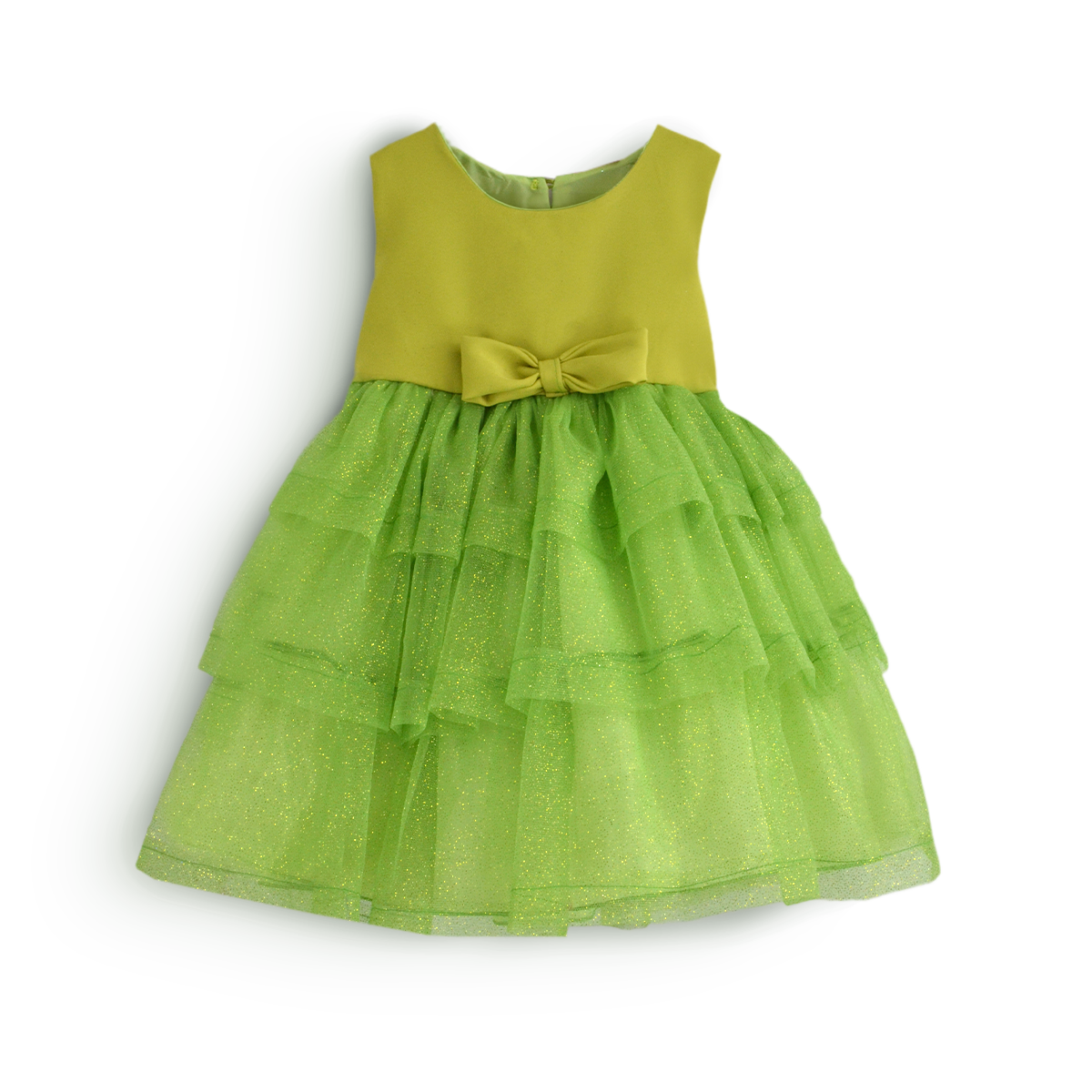 Vestido con falda de tul y moño frontal | VEBB0135 | tallas 1-2-3