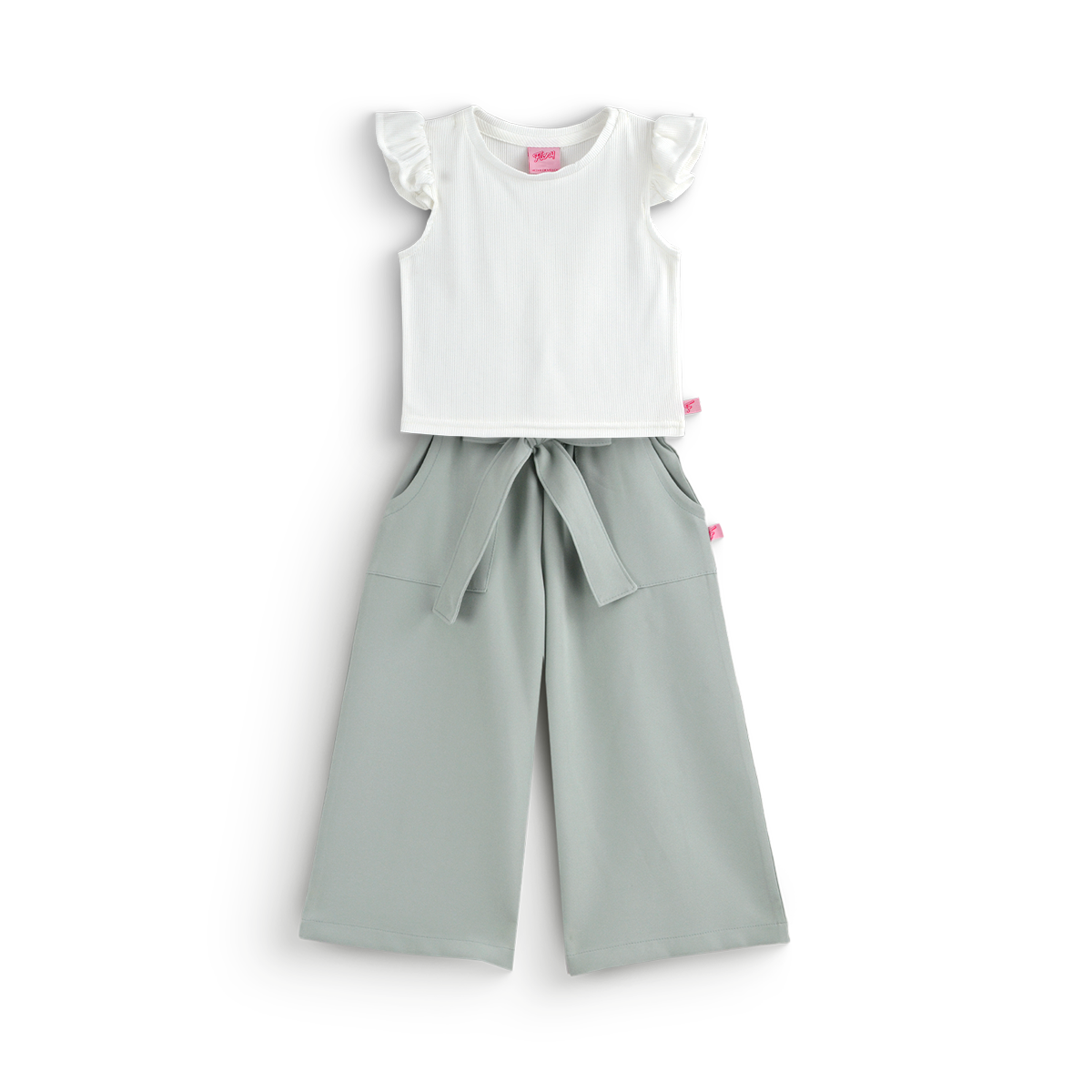 Conjunto con pantalón ancho con blusa blanca • tallas ch-m-gr-xg • BARBIE 5 • CONI0011