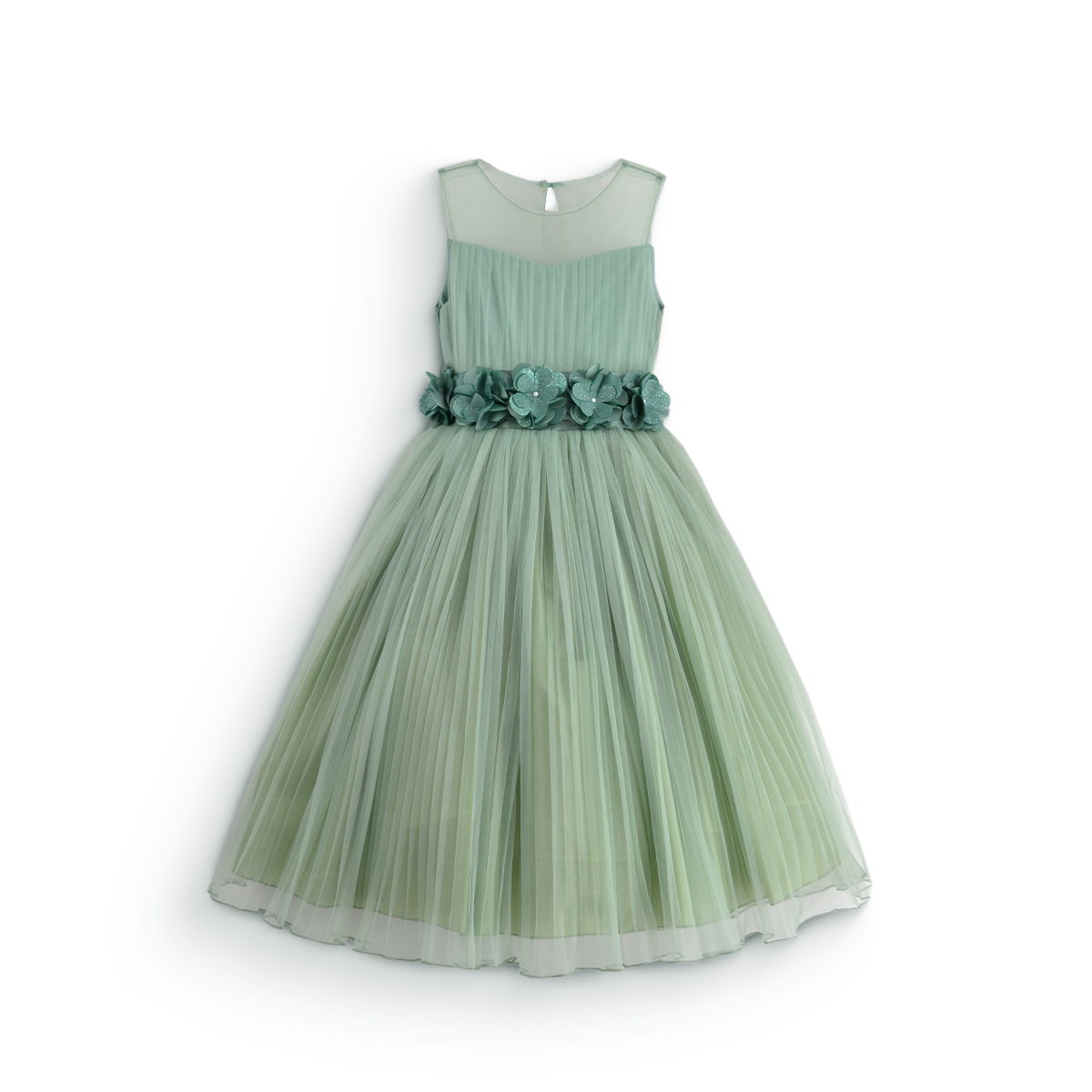 Vestido de Gala con tul y cinta con flores • 4 a 12 años • Valeria 6
