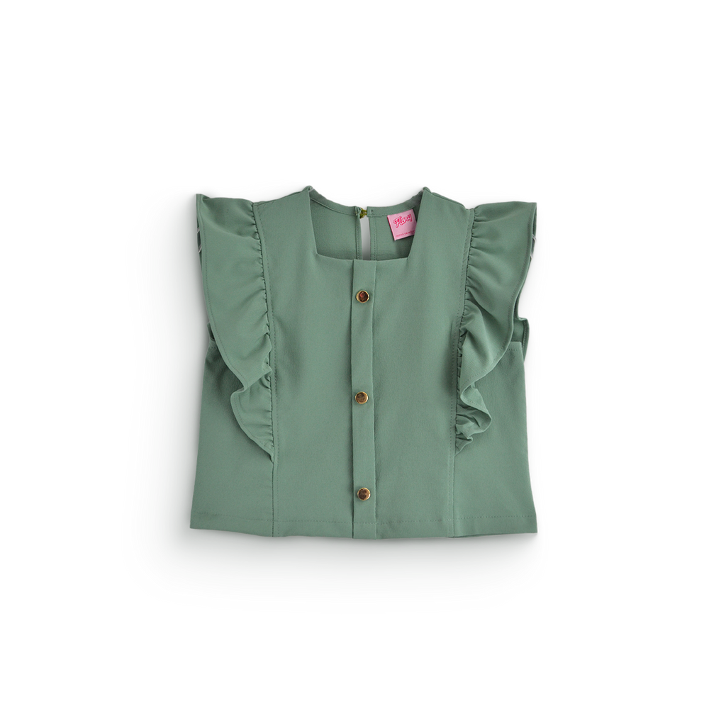 Conjunto pantalón y blusa con botones dorados • 12 a 14 años • Lucy 1