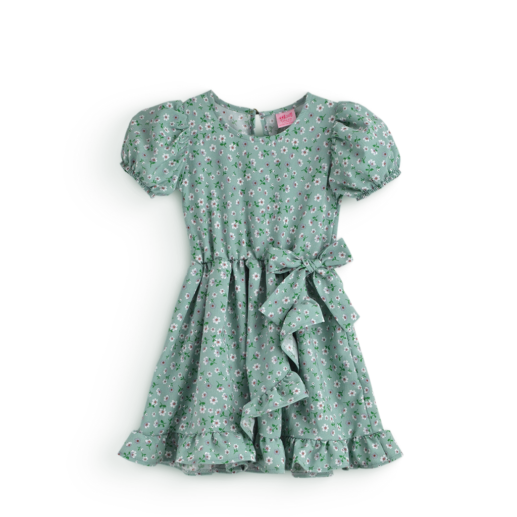 Vestido Floreado con moño • LUCY 7 • tallas ch-m-gr • VENI0217