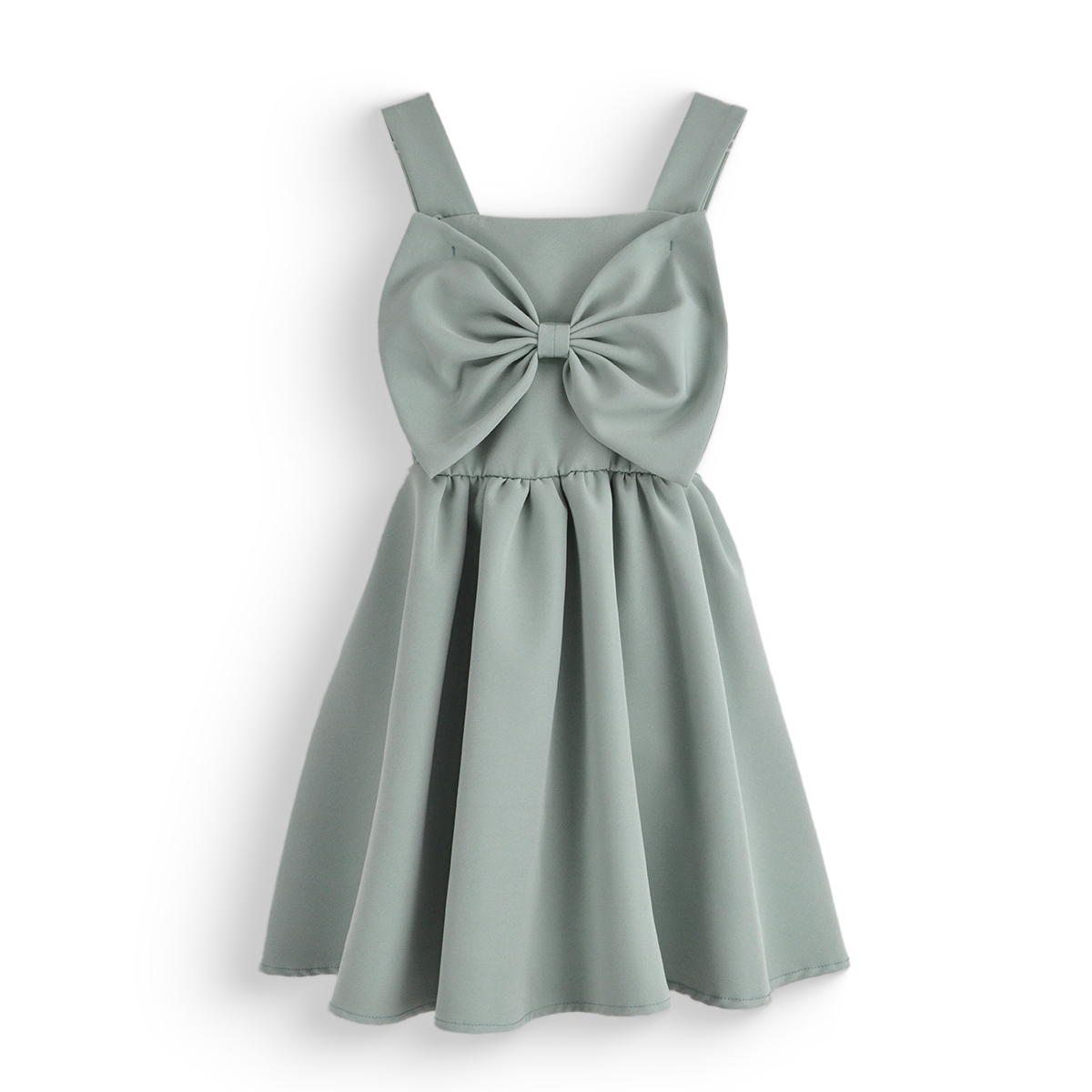 Vestido infantil elegante con falda circular y moño | VENI0204 | tallas ch-m-gr
