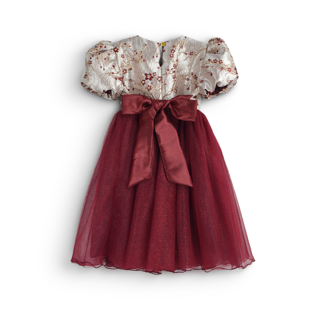 Vestido de jacquard floreado • ROSELIA 1 • tallas 1-2-3 • VEBB0139