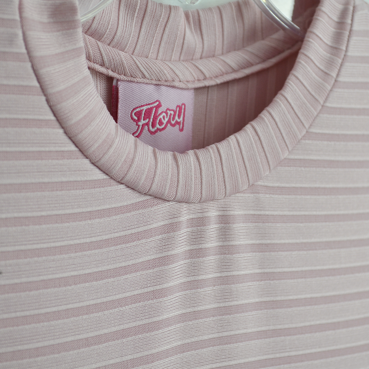 Vestido a rayas con cinturón Bebé Flory VEBB0131