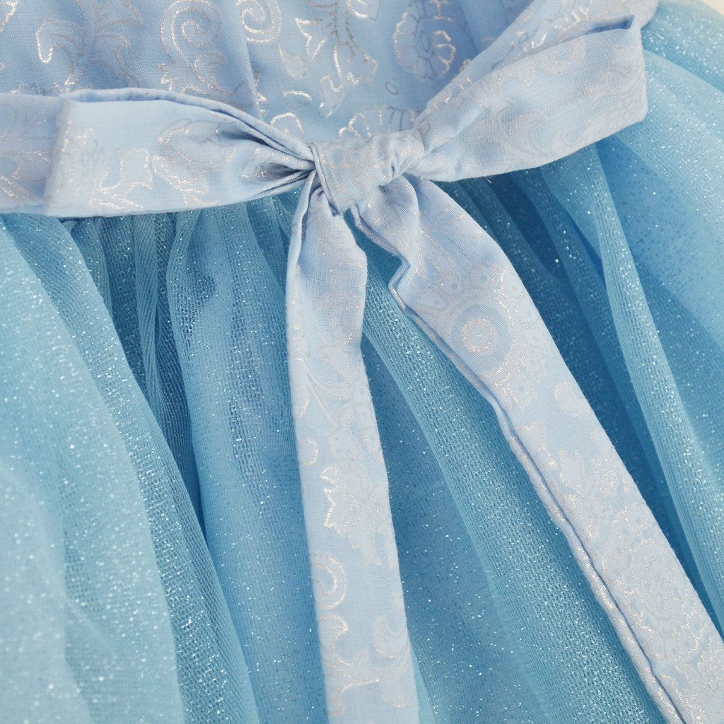 Vestido de satin floreado con moños  •  1 a 3 años  • Elena 4