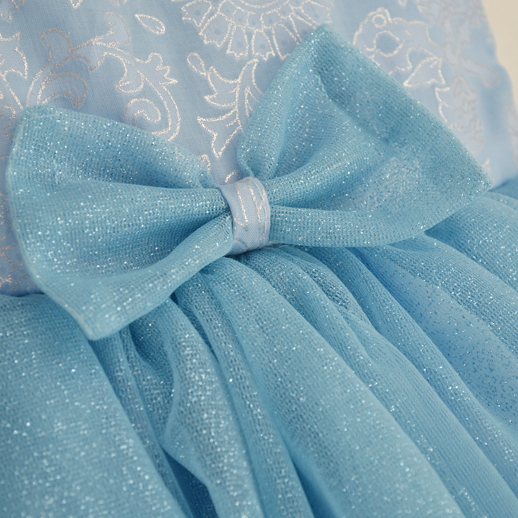 Vestido de satin floreado con moños  •  1 a 3 años  • Elena 4