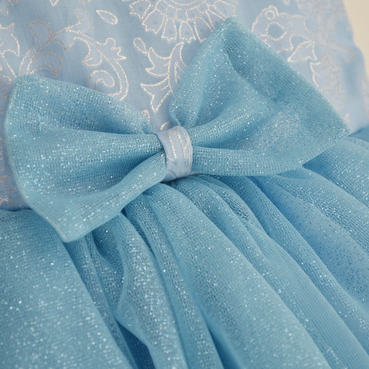 Vestido de satin floreado con moños  •  1 a 3 años  • Elena 4