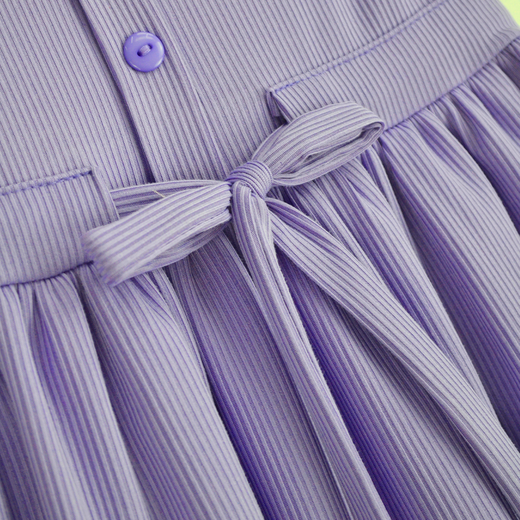 Vestido con botones y moño  •  4 a 11 años  • Natali 11