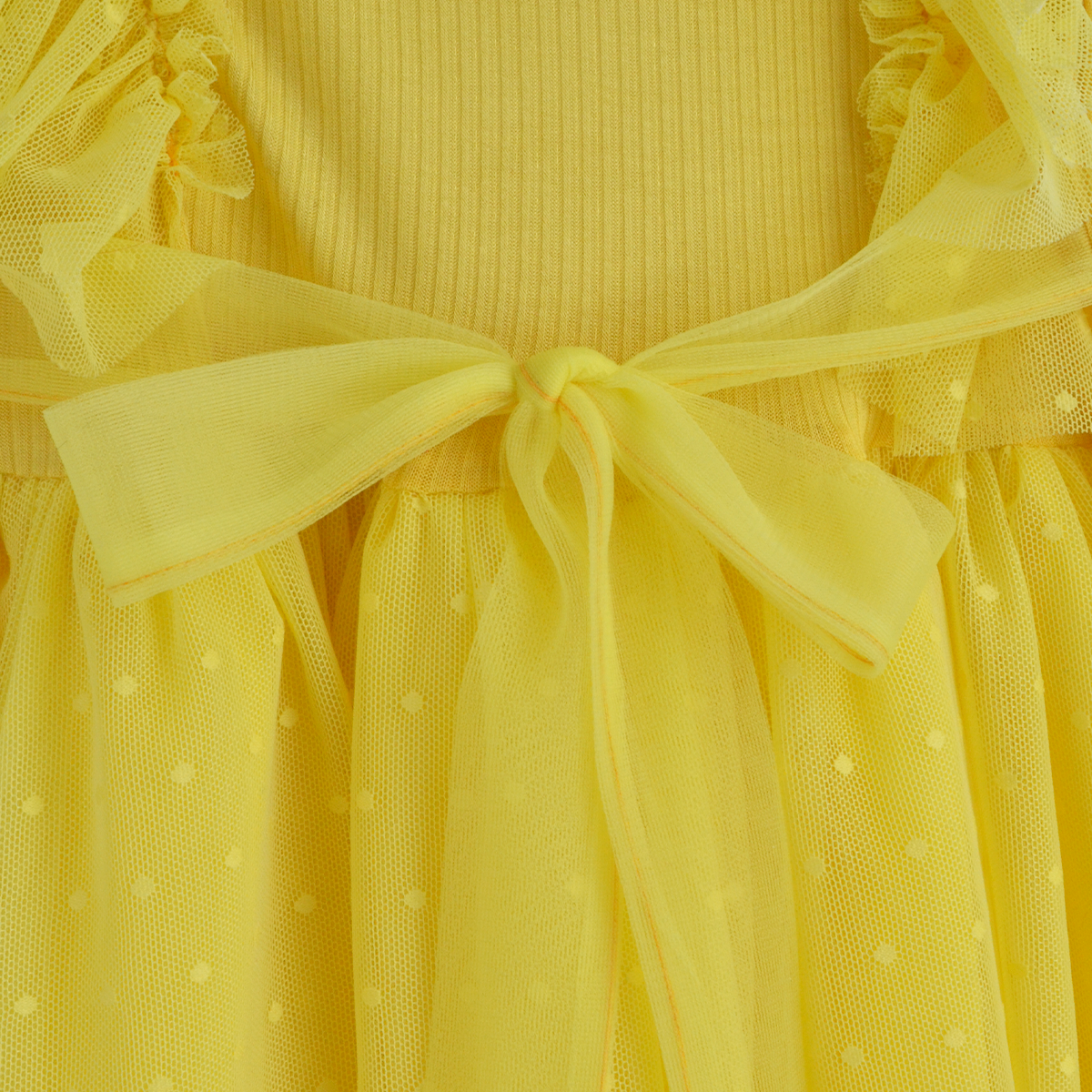 Vestido con olanes y falda tul | VEBB0142D | tallas 1-2-3