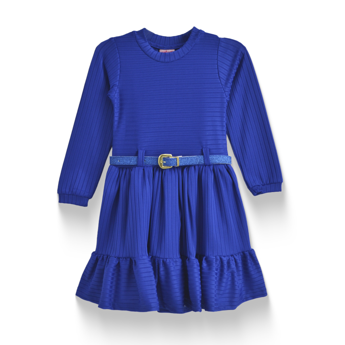 Vestido a rayas con cinturón Bebé Flory VEBB0131