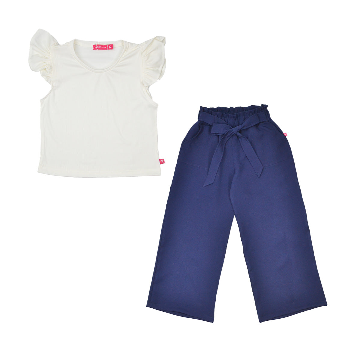 Conjunto blusa pantalón con moño juvenil FLORY COJU0002