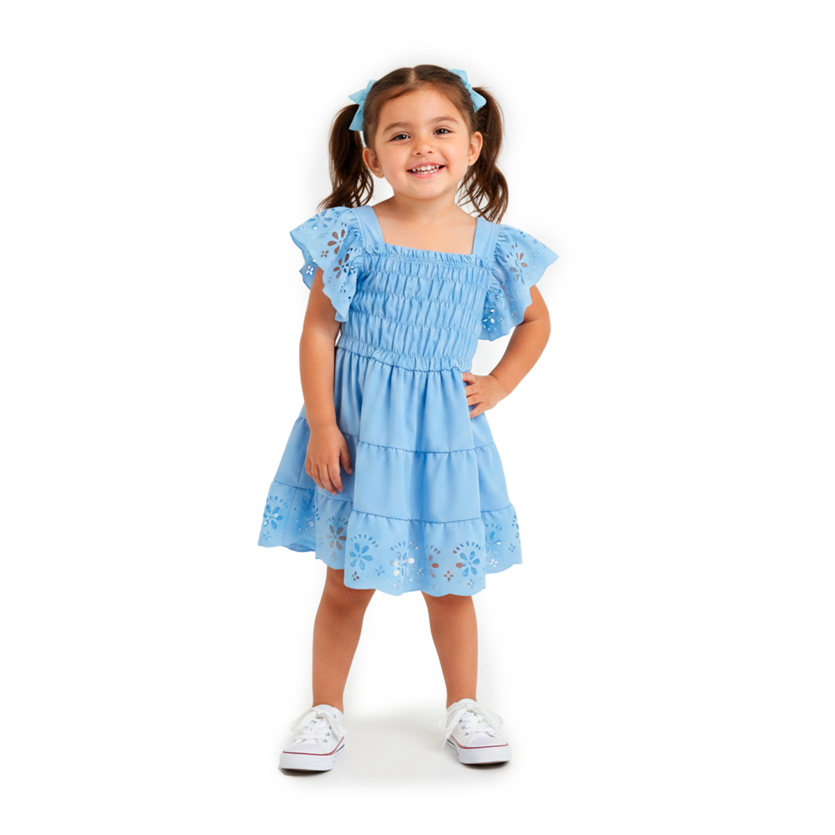 Vestido con figuras de flores • ZARITA 15 • tallas 1-2-3•  VEBB0145