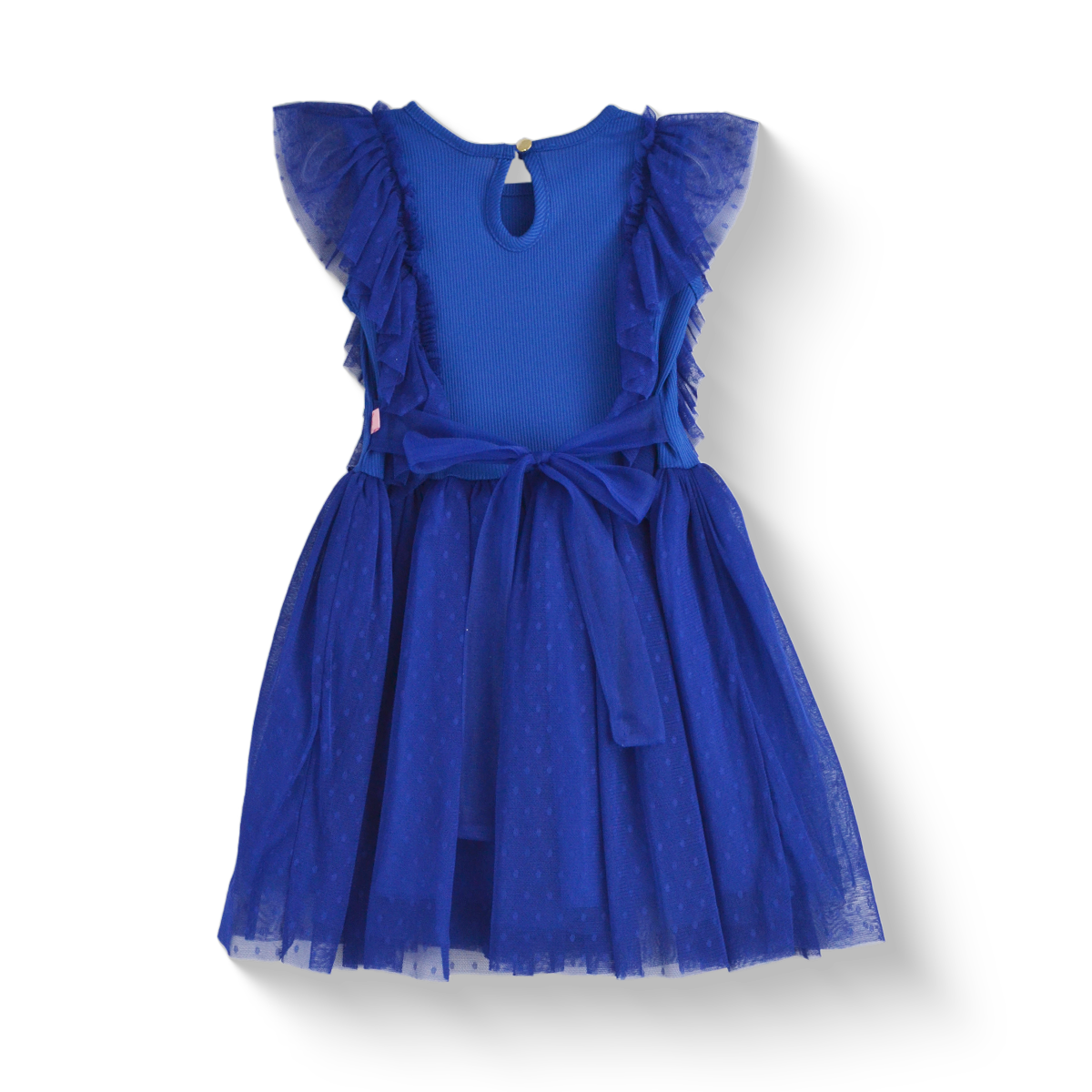 Vestido con olanes y falda tul | VEBB0142D | tallas 1-2-3