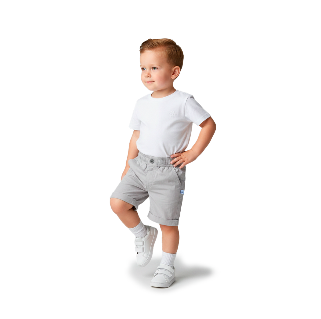 Conjunto de playera básica y bermuda para bebé Heri  CONB0007