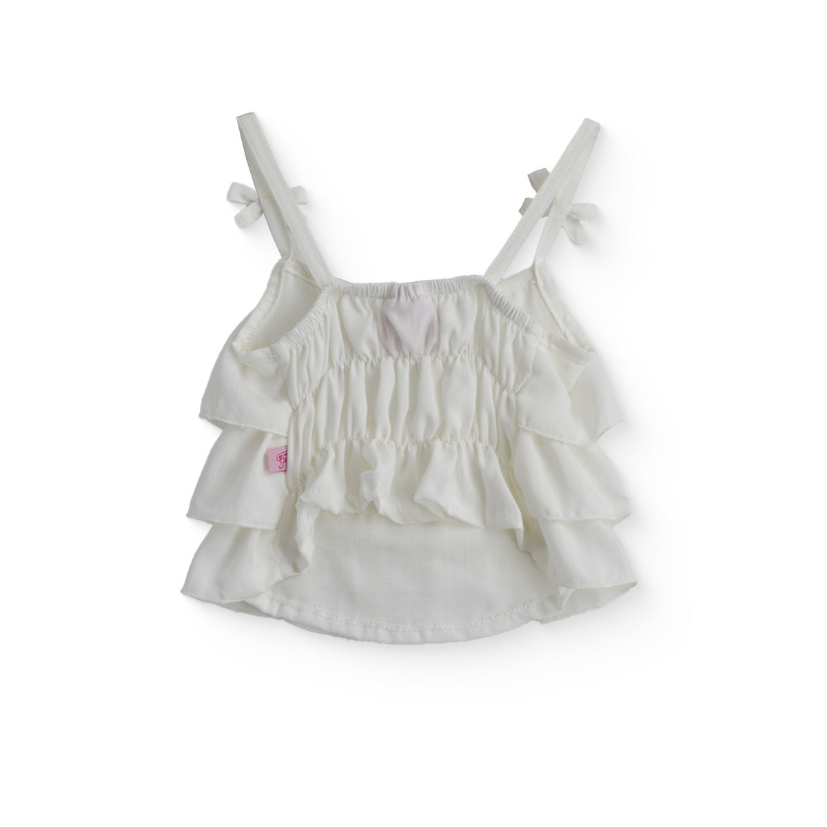 Conjunto con pantalón a rayas, blusa hueso con olanes | CONI0043 | tallas ch-m-gr