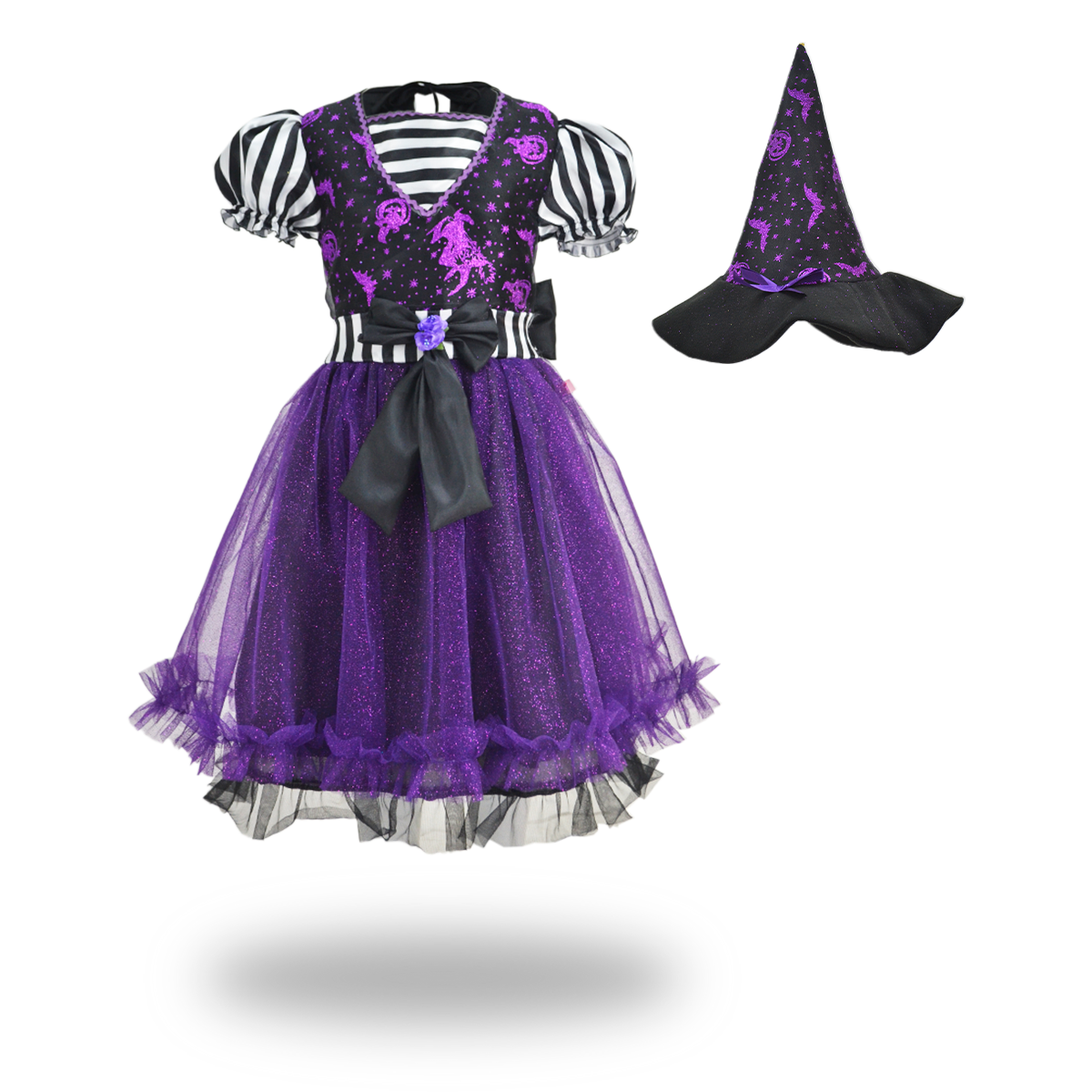 Vestido de Brujita con sombrero FLORY VENI0041
