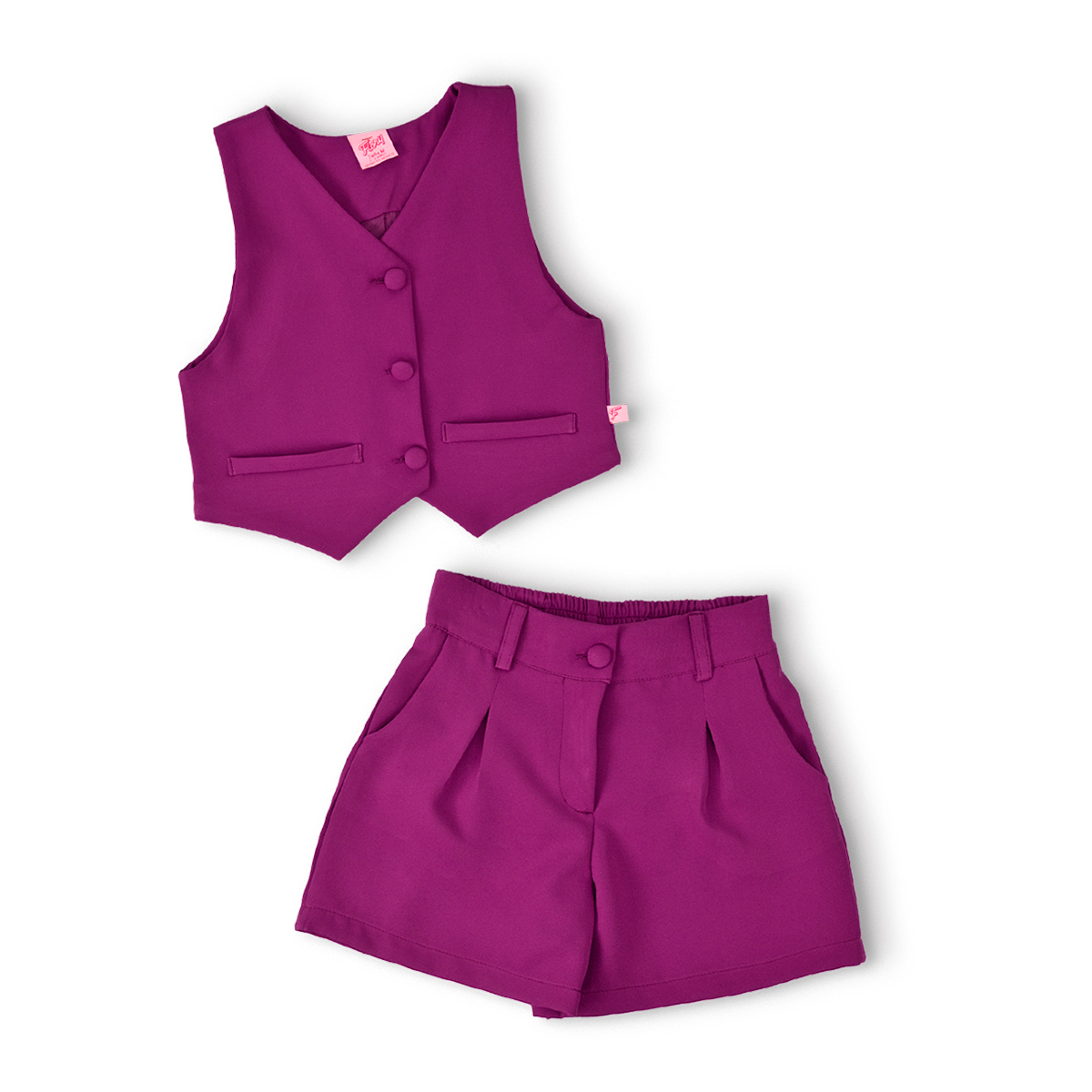 Conjunto de chaleco forrado con Short Niña Flory CONI0025