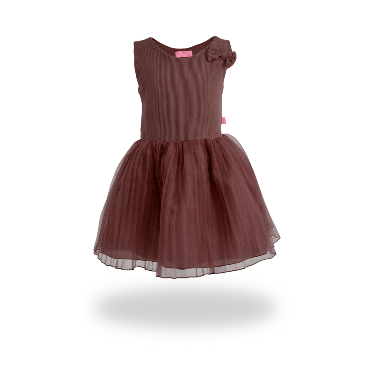 Vestido rib con falda plisada estilo tutu para fiesta niña Flory VENI0137