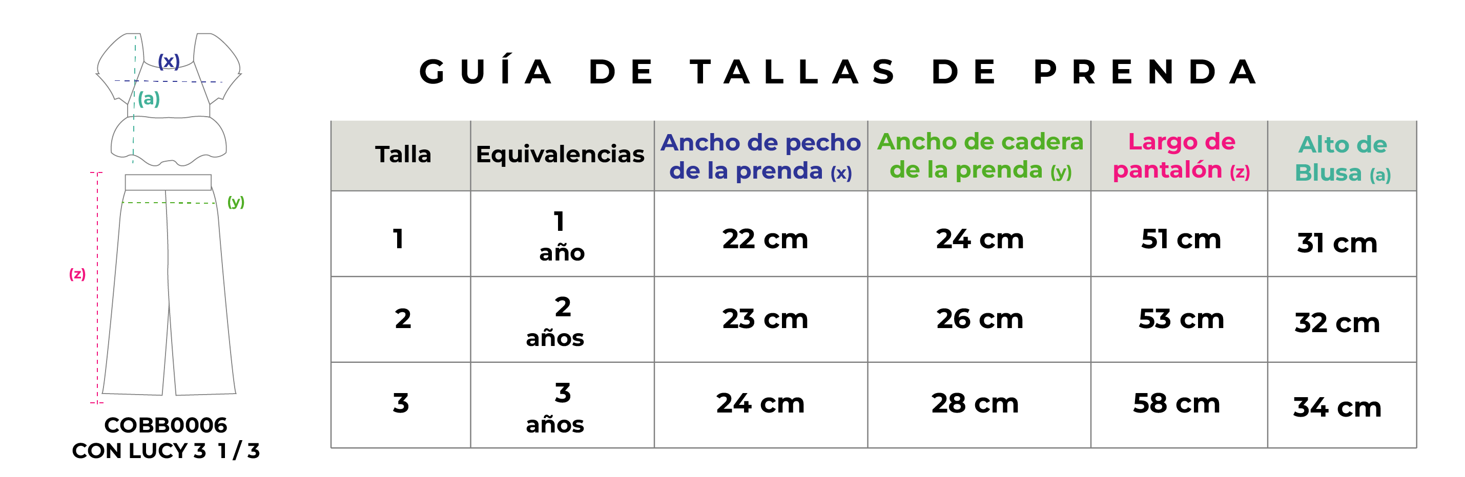 Conjunto blusa y pantalón para Bebé Flory COBB0006