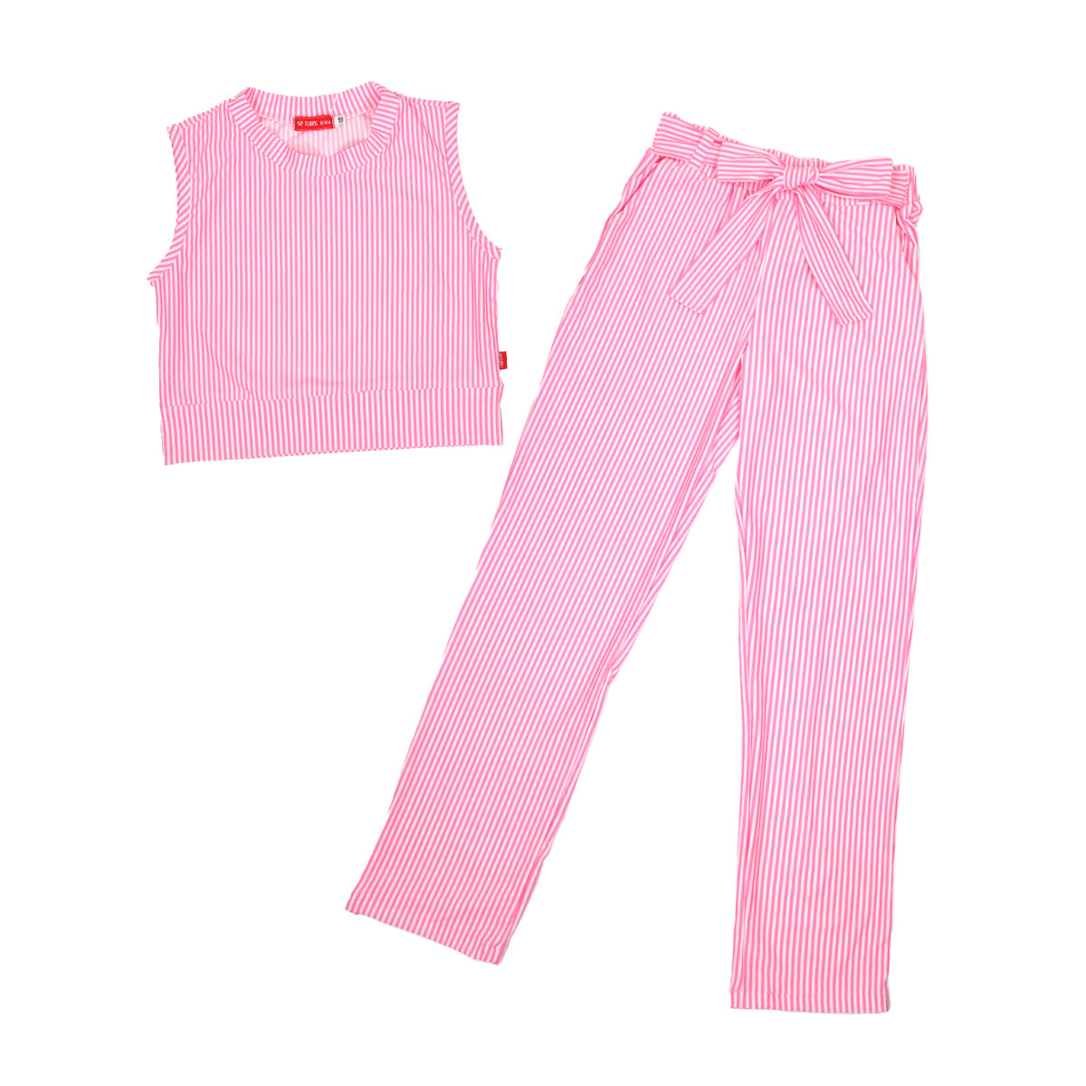 Conjunto blusa pantalón estampado de rayas juvenil FLORY COJU0001