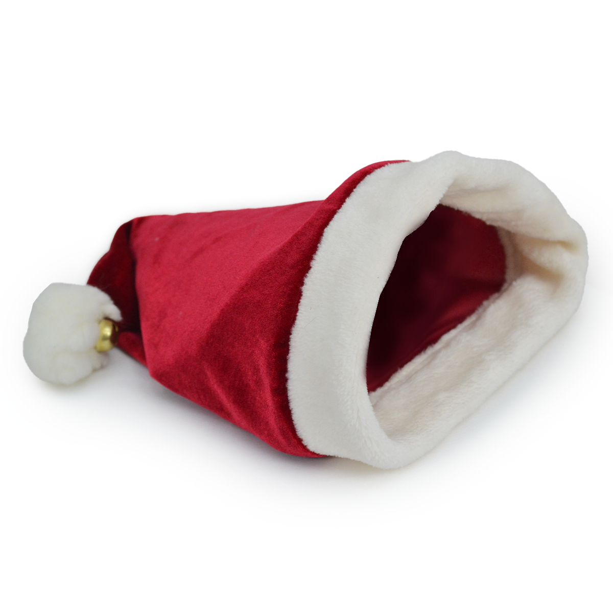 Vestido Santa Claus con cinturón y gorro cascabel para niña Flory VENI0182