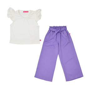 Conjunto blusa pantalón con moño juvenil FLORY COJU0002