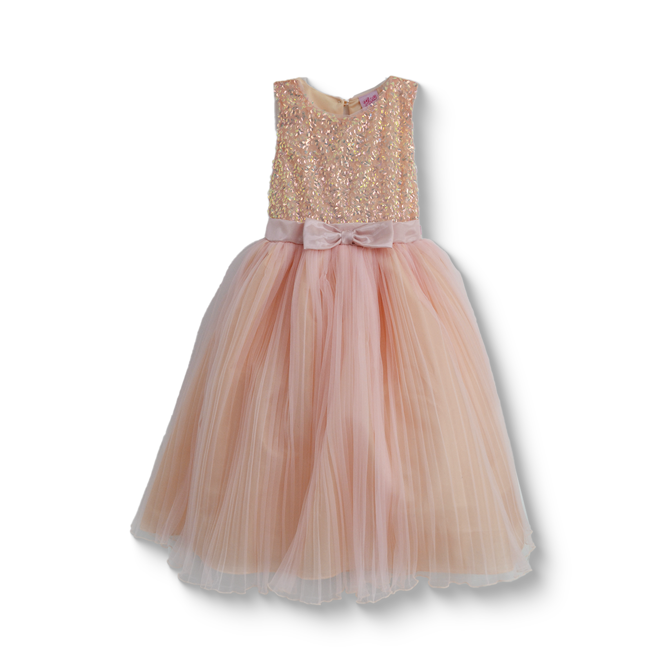 Vestido de lentejuelas largo plisado Niña VENI0187 Flory