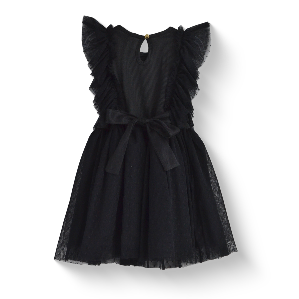 Vestido con olanes y falda tul | VEBB0142D | tallas 1-2-3