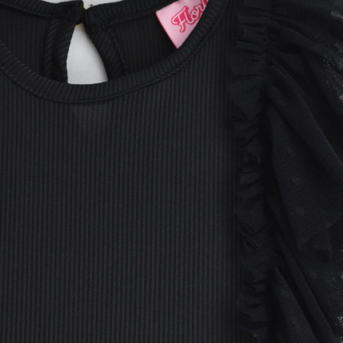 Vestido con olanes y falda tul | VEBB0142D | tallas 1-2-3