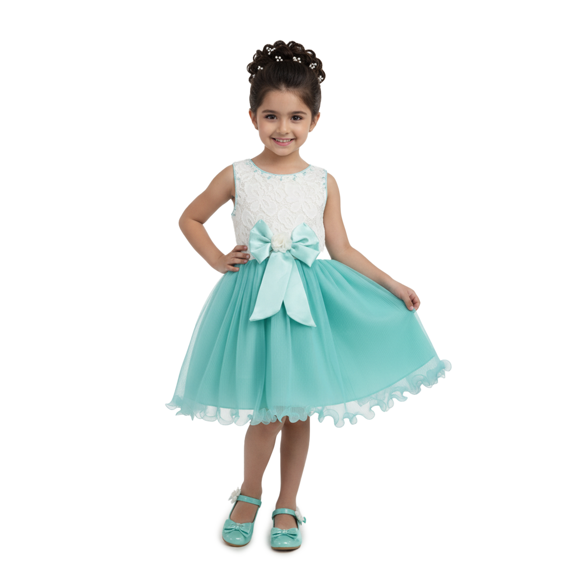 Vestido con moño para Niña Flory VENI0200