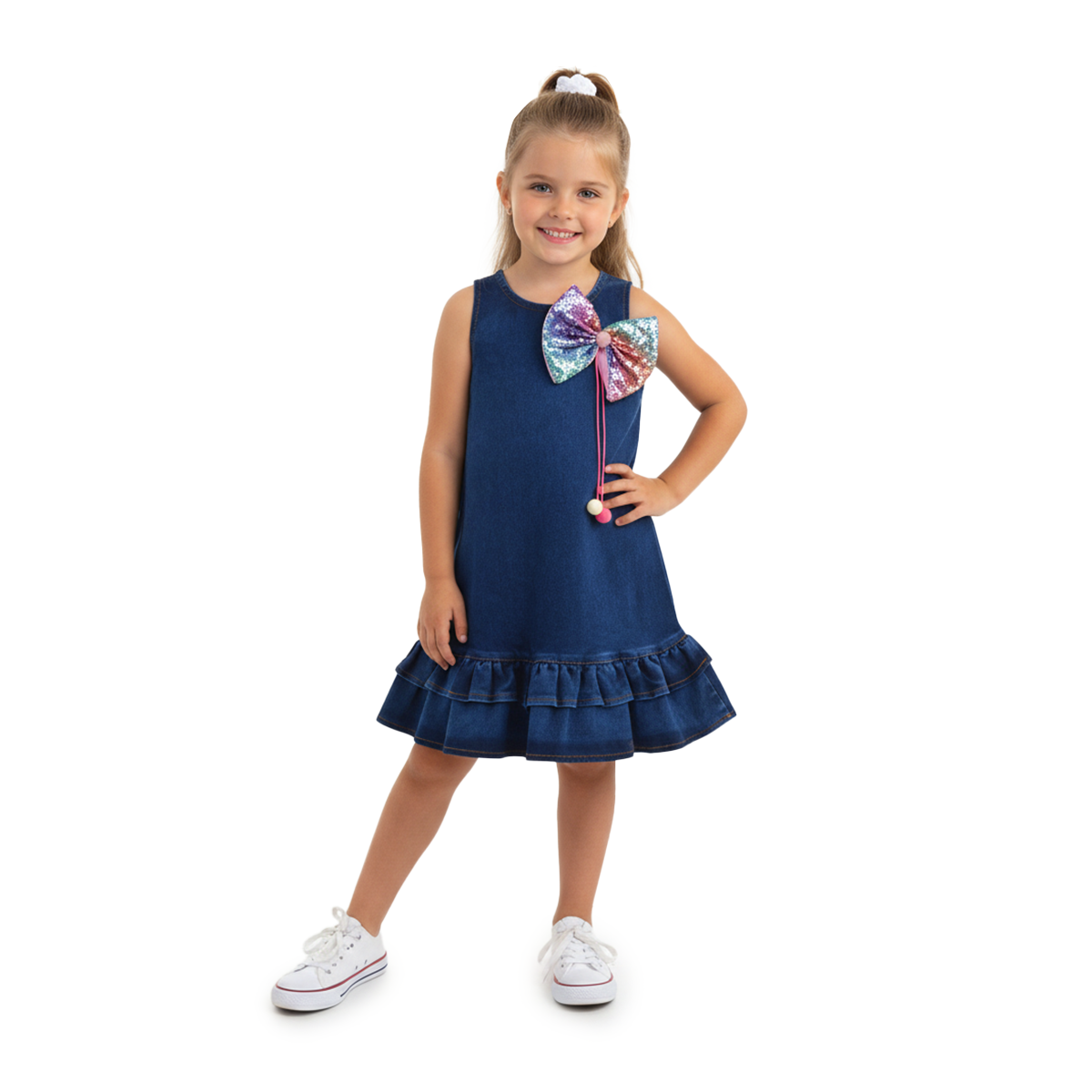 Vestido con moño para Niña Flory VENI0196