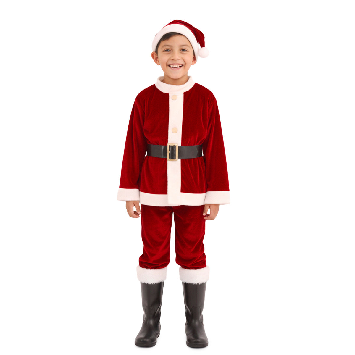 Conjunto navideño rojo de pantalón y abrigo Niño HERI CONN0003
