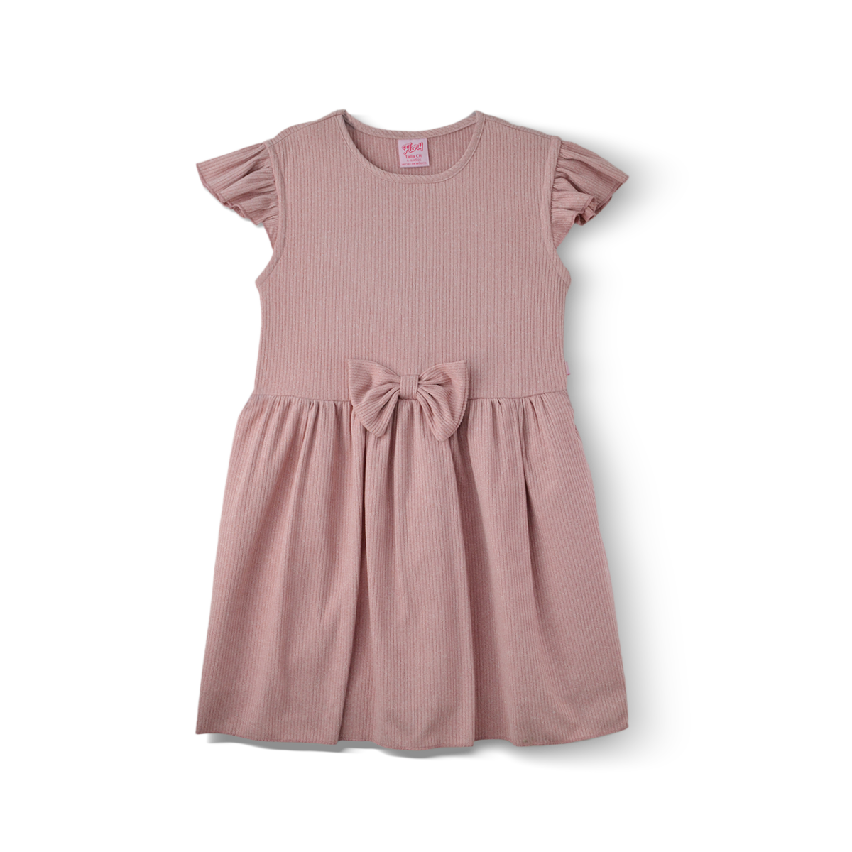 Vestido manga mariposa con moño niña Flory VENI0170