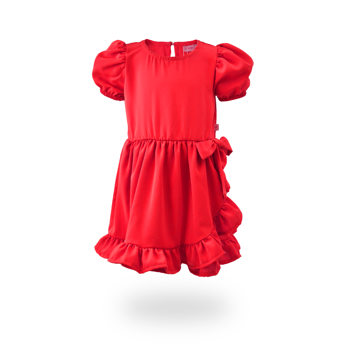 Vestido cruzado con moño bebé FLORY VEBB0035