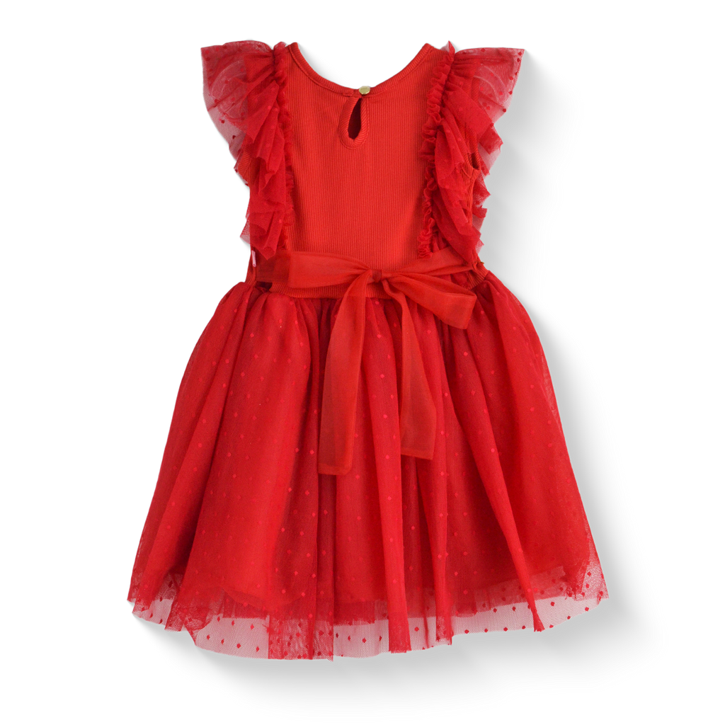 Vestido de tul bolitas •  VANIA 1 • tallas 1-2-3 • VEBB0142D