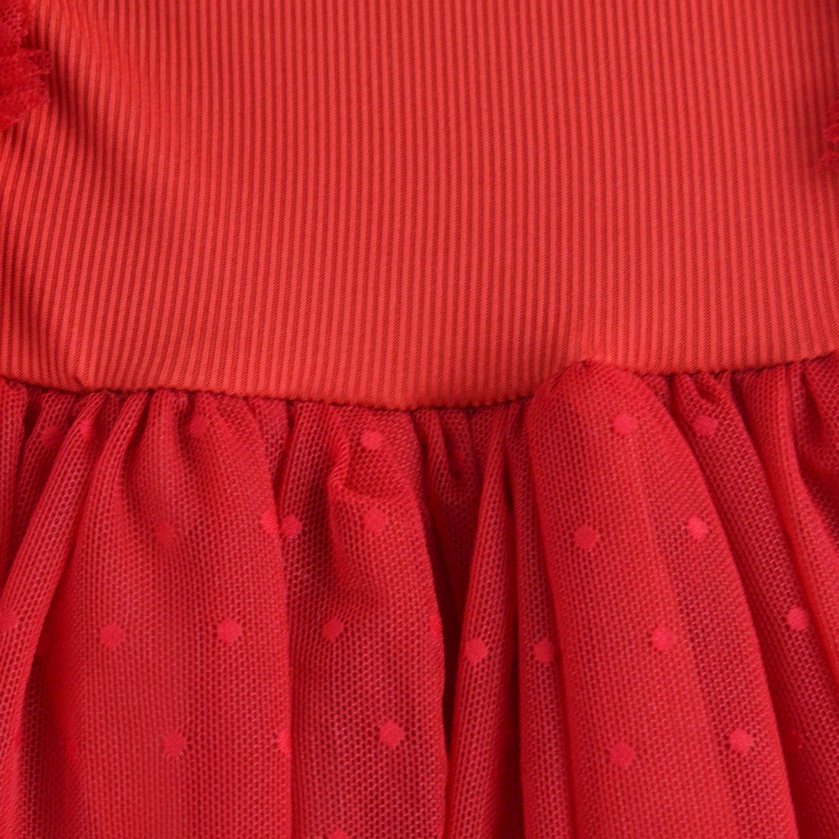 Vestido con olanes y falda tul | VEBB0142D | tallas 1-2-3